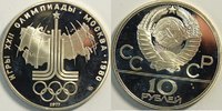 Russland 10 Rubel Olympiade Moskau 1980 Münzstätte Leningrad