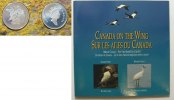 Kanada 2 x 25 Cent Silber Eisvogel und Kranich im Blister -