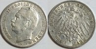 Kaiserreich Baden 3 Mark 3 Mark Kursmünze Baden Grossherzog Friedrich II