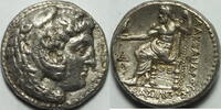 Makedonien Tetradrachme Alexander der Grosse Beiz.:Dreieck m. Punkt und Buchstaben Theta u. Epsilon