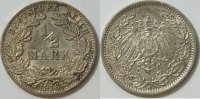 Kaiserreich 1/2 Mark 1916 A vz / st 4,80 EUR Differenzbesteuert nach §25a UStG zzgl. 5,90 EUR Versand