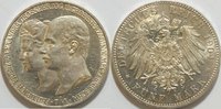 Mecklenburg Schwerin 5 Mark zur Hochzeit mit Gemahlin Alexandra v. Braunschweig - Lüneburg