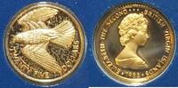 Britisch Virgin Islands 25 $ Gold 1983 Greifvogel .500 Gold pp orginal eingeschweißt