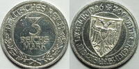 Weimar 3 Mark 1926 A Lübeck 700 Jahre Reichsfreiheit vz-st