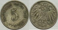 Kaiserreich 5 Pf 1912 J ss 1,00 EUR Differenzbesteuert nach §25a UStG zzgl. 5,90 EUR Versand