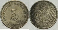 Kaiserreich 5 Pf 1912 J ss 1,00 EUR Differenzbesteuert nach §25a UStG zzgl. 5,90 EUR Versand