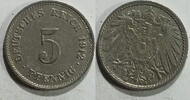 Kaiserreich 5 Pf 1912 G ss 1,00 EUR Differenzbesteuert nach §25a UStG zzgl. 5,90 EUR Versand