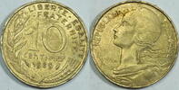 Frankreich 10 Centimes 1989 ss 1,50 EUR Differenzbesteuert nach §25a UStG zzgl. 5,90 EUR Versand