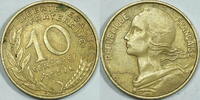 Frankreich 10 Centimes 1967 ss 1,50 EUR Differenzbesteuert nach §25a UStG zzgl. 5,90 EUR Versand