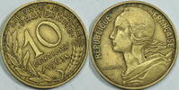 Frankreich 10 Centimes 1963 ss 1,50 EUR Differenzbesteuert nach §25a UStG zzgl. 5,90 EUR Versand