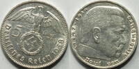 3. Reich 5 RM 1938 J ss-vz 22,50 EUR Differenzbesteuert nach §25a UStG zzgl. 5,90 EUR Versand