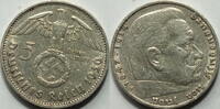 3. Reich 5 RM 1936 F ss-vz 22,50 EUR Differenzbesteuert nach §25a UStG zzgl. 5,90 EUR Versand