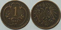 Österreich 1 Heller Franz Joseph I. (1848-1916) -