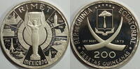 Äquatorial Guinea 200 Pesetas Fußball Weltmeisterschaft in Mexiko Seriennummer: 4835 -