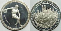 Deutschland 50 Francs Olympiade München 1972 Diskuswerfer, Silber 51 Gramm -