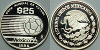 Mexico 25 Pesos Fußball Weltmeisterschaft 1986 -