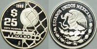 Mexico 25 Pesos Fußball Weltmeisterschaft 1986 -
