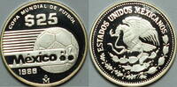 Mexico 25 Pesos Fußball Weltmeisterschaft 1986 -