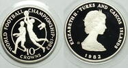 Turks und Caicos Inseln 10 Crown Fußball Weltmeisterschaft 1982 -