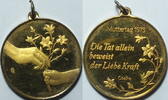  1975 Deutschland vergoldete Muttertagsmedallie aus .925 AG, ca. 15 Gramm vz