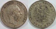 Kaiserreich Sachsen 5 Mark 5 Mark Sachsen Albert Kursmünze