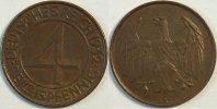 Weimar 4 Pfennig Kursmünze