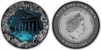 Niue Atlantis - The Sunken City 2 oz Antique finish Silver Coin 5$ Niue 2019 5 dollars 2019 Antique finish