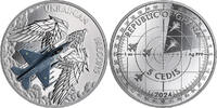 Ukrainian Falcons 1 oz Proof Silver Coin 5 Cedis Republic of Ghana 2024 PP