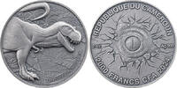 Tyrannosaurus Rex Lost World 2 oz Antique finish Silver Coin 2000 Francs CFA Cameroon 2024