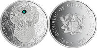2024 Year of the Snake Lunar Year 1/2 oz Proof Silver Coin 2 Cedis Republic of Ghana 2025 Antique finish