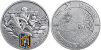 Battle of Kyiv 2 oz Antique finish Silver Coin 10 Cedis Republic of Ghana 2024
