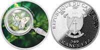 Parnassius Apollo Butterflies Proof Silver Coin 500 Francs CFA Cameroon 2024 PP