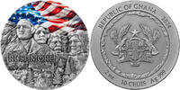 2025 2024 Republic of Ghana 10 cedis Rock-cut Monuments - Rushmore Special Edition Antique finish