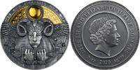 Niue 5 Dollars Amun-Ra Divine Faces of the Sun 3 oz Antique finish Silver Coin 5$ Niue 2020