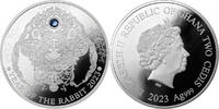 Year of the Rabbit Lunar Year 1/2 oz Proof Silver Coin 2 Cedis Republic of Ghana 2023 PP