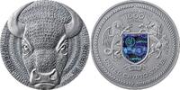 United Crypto States 1000 Satoshi Binary Bull Binary World 2 oz Antique finish Silver Coin 1000 Satoshi 2024 United Crypto States -