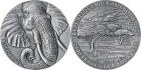 Cameroon 2000 Francs Elephant Expressions of Wildlife 2 oz Antique finish Silver Coin 2000 Francs CFA -