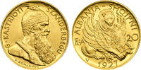 Albania 20 Franga Ari 1927-V Zog I Prince Skanderbeg, Vienna mint PCGS MS66