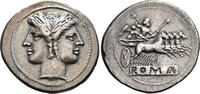 Roman Republican Didrachm or Quadrigatus Anonymous, -