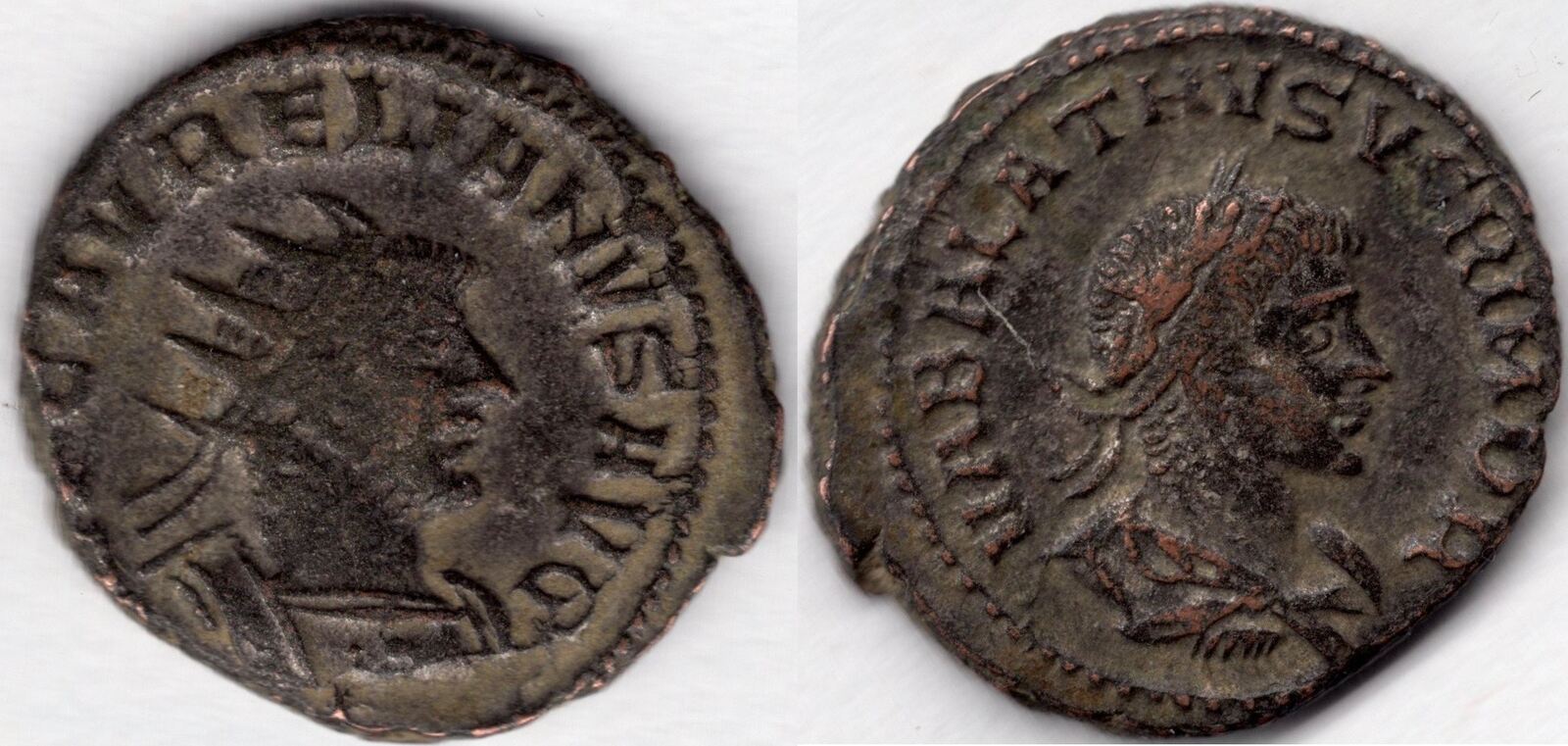 Roman Empire ancient Roman coin Aurelian with Vabalathus. 270-275 (C173
