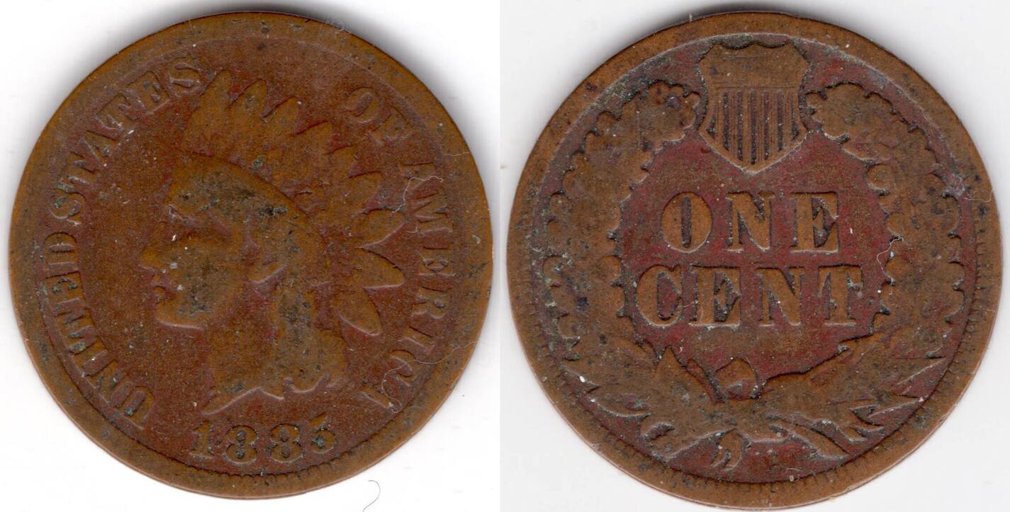 1885 USA Indian Head penny (I85) | MA-Shops