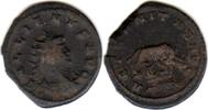 ROMAN EMPIRE ancient Roman wolf coin Emperor Gallienus -