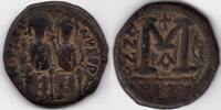 Byzantine Empire Byzantine follis Justin II with Sophia, 565-578 (C170) -