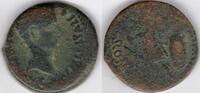 Roman Empire Augustus Italica (Sevilla province, Spain) As, 40 BC - 14 AD (H22) -
