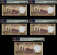 Welt Banknoten 500 RUPEE 2012 TT INDIA  SEQUENTIAL S/N 000001 THRU 000010 SET OF 10 PMG 67 & 66 INDIA FINEST SET ALL THE SAME PREFIX 7QW AND SEQUENTIAL SERIAL NUMBERS FROM 000001 - 000010. ENJOY!!!