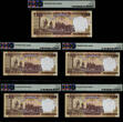 Welt Banknoten 500 RUPEE 2012 TT INDIA  SEQUENTIAL S/N 000001 THRU 000010 SET OF 10 PMG 67 & 66 INDIA FINEST SET ALL THE SAME PREFIX 7QW AND SEQUENTIAL SERIAL NUMBERS FROM 000001 - 000010. ENJOY!!!