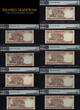 Welt Banknoten 10 RUPEE 2015 TT INDIA  SEQUENTIAL SACRED S/N 786001 THRU 786010 SET OF 9 PMG 66 ALL TEN OF THESE NOTES ARE NUMBERED 7860001 THRU 786010 AN ALMOST IMPOSSIBLE ASSEMBLY OF NOTES IN ONE GROUPING INCLUDING GRADE 6