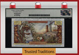 Welt Banknoten 10 FRANCS 1964 TT PK 8a FRENCH ANTILLES  STUNNING LCG 67 PPQ SUPERB TIED AS BEST! STUNNING BANKNOTE WITH A PLETHORA OF BOLD COLORS! NONE GRADED FINER!