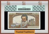Welt Banknoten 58 FRANCE 1957-58 TT PK 135a 1957- 5000 FRANCS "KING HENRY IV" PCGS 58 PPQ RARE GRADE ! RARELY WILL THE COLLECTOR HAVE AN OPPORTUNITY TO BEST THIS SELECTION WHICH IS CHOICE ABOUT NEW WITH ONLY THREE DOCUMENTED GRADED