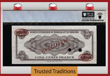 Welt Banknoten 500 FRANCS 1960 TT PK 6s RWANDA-BURUNDI  SPECIMEN BLACK RHINO PCGS 68 PPQ SUPERB! SUPERB GEM NEAR PERFECTION. FINEST KNOWN!!! STUNNING AND UNIQUE EXAMPLE CALLED THE BLACK RHINO!